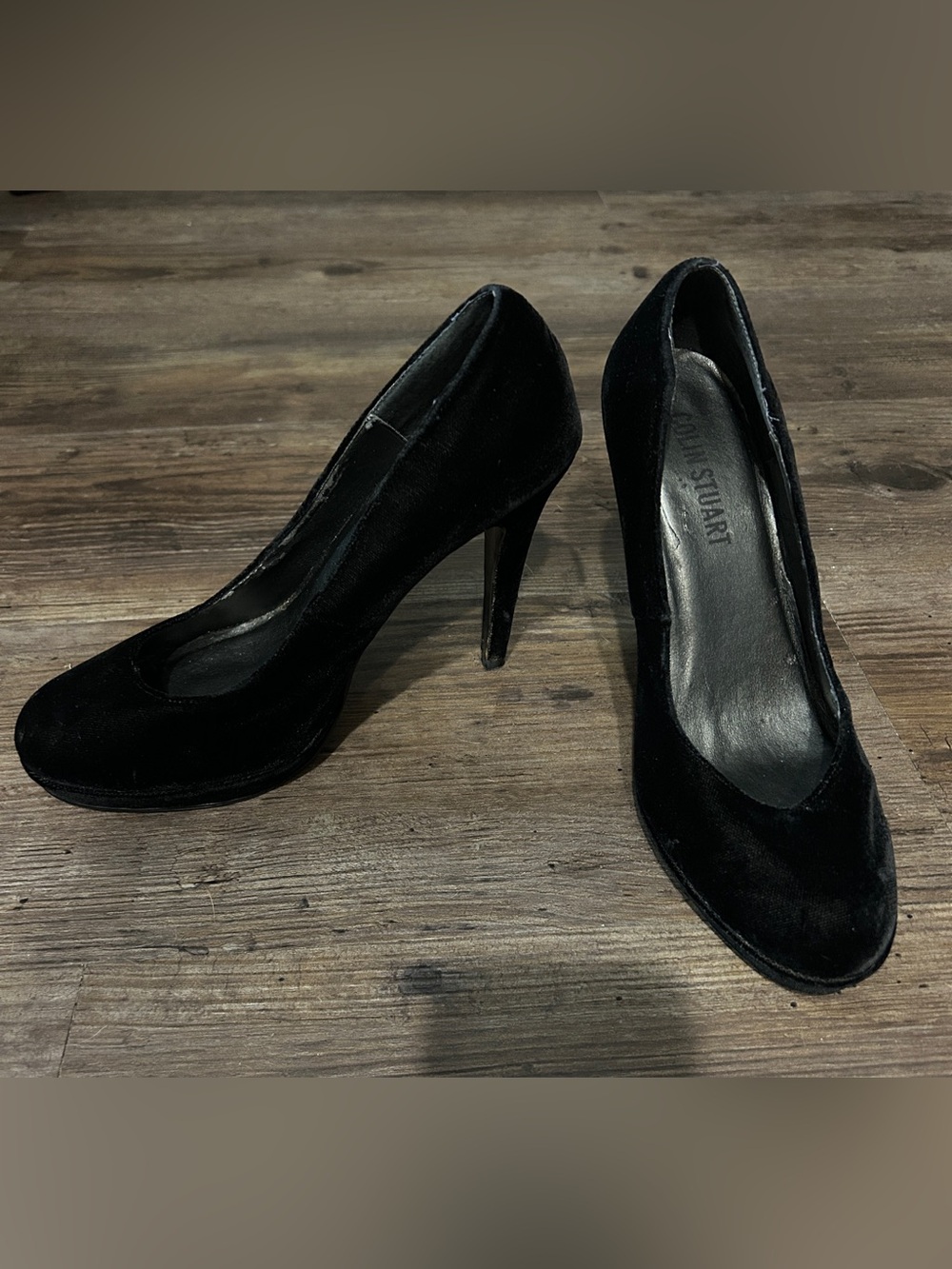 Colin Stuart Black Velvet Stiletto Pumps